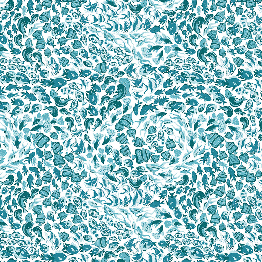Reef - Reef Fish Deep Water - by Corrine Wells for Riley Blake Designs - 1/2 Yard