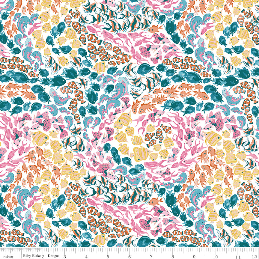 Reef - Reef Fish Multi - by Corrine Wells for Riley Blake Designs - 1/2 Yard
