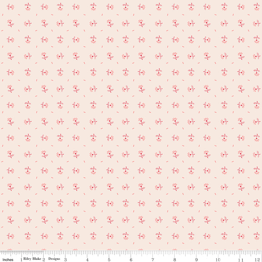 Berry & Sage - Blooms Latte - by Lori Holt for Riley Blake Designs - 1/2 YARD