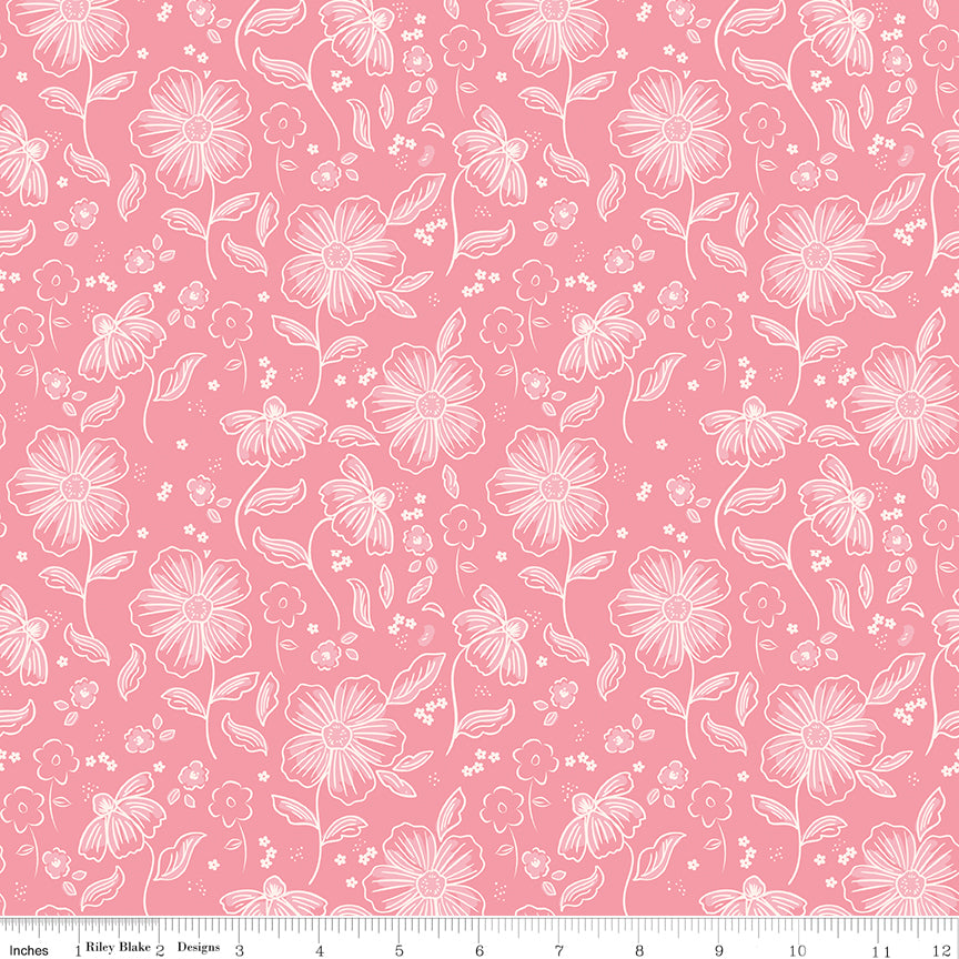 Sweet Pink Main - Pink - by My Minds Eye - 1/2 YARD