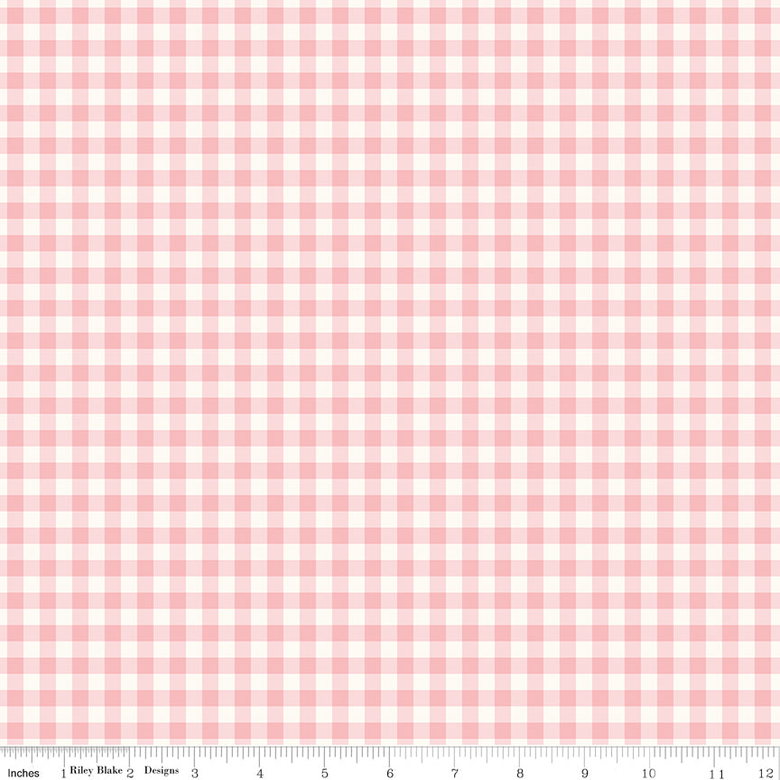 Sweet Pink Main - Gingham Pink - by My Minds Eye - 1/2 YARD