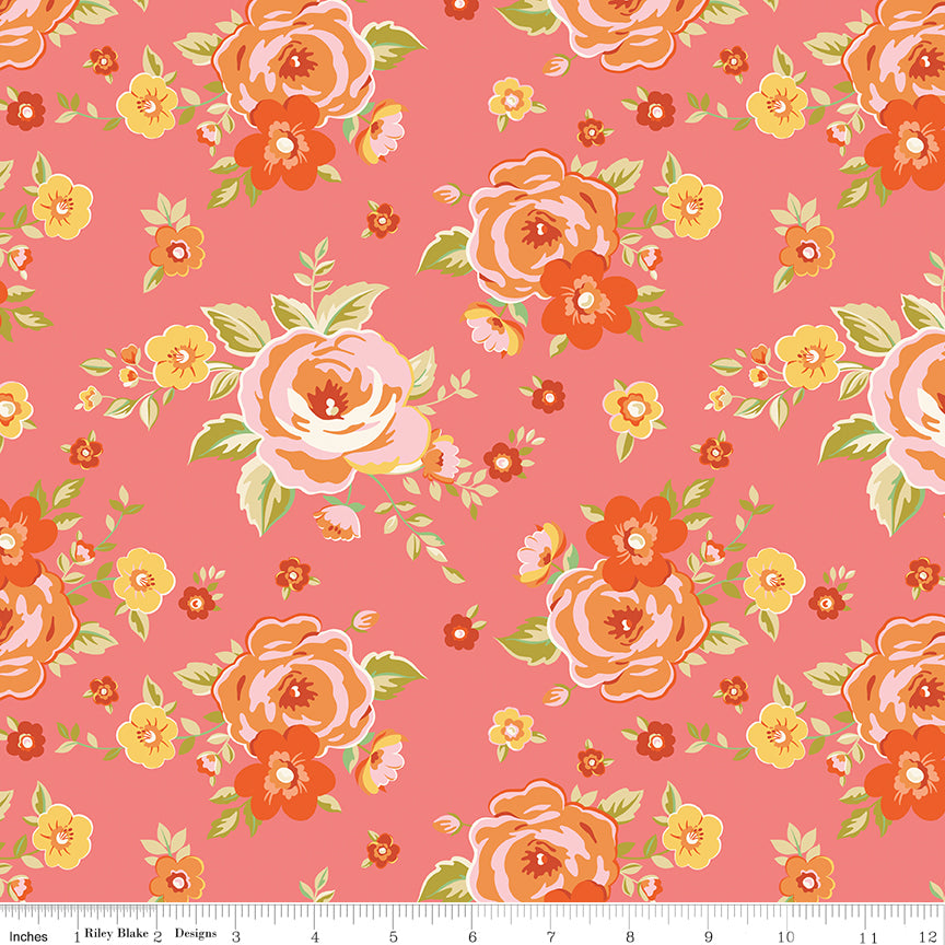 Peach Cobbler Heirloom Lemonade by Lily Ashbury for Riley Blake Designs - 1/2 YARD