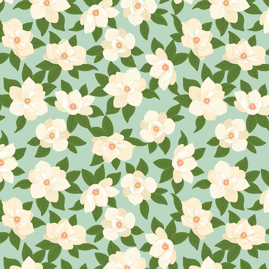 Southern Charm Magnolia Mint for Riley Blake Designs - 1/2 Yard