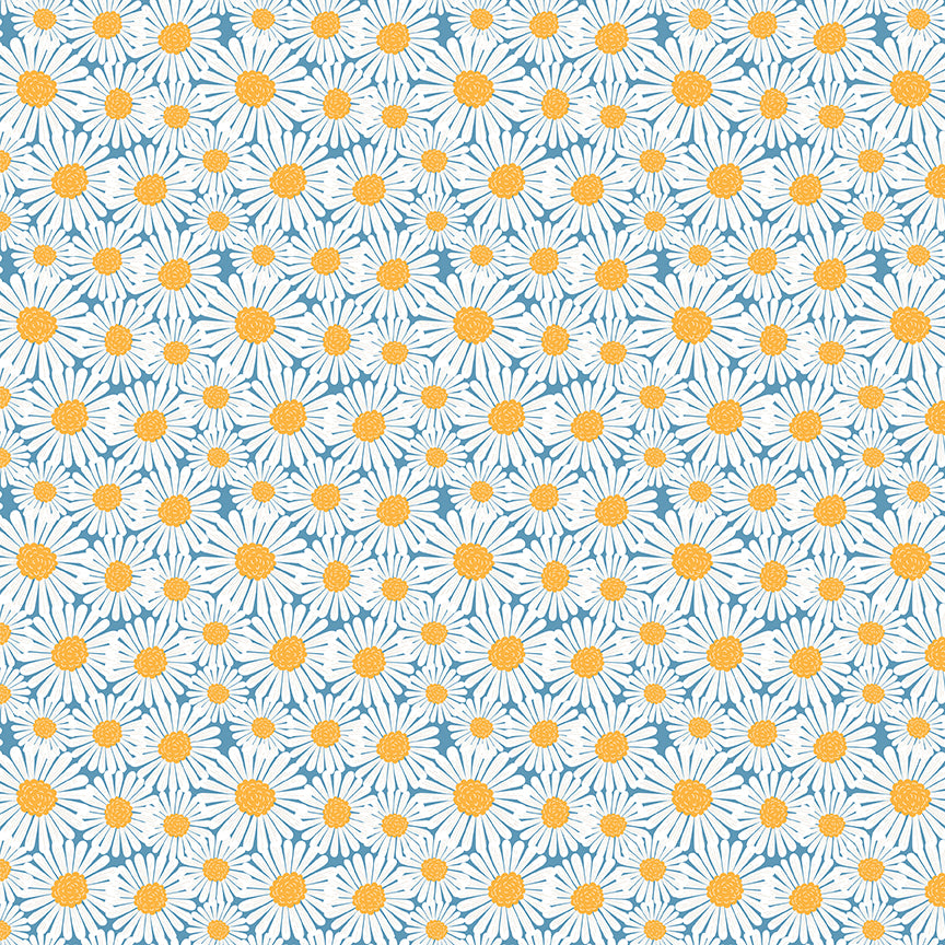 Sunshine & Dandelions Daisies Blue - image 2