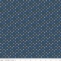 Sunshine & Dandelions Dots Navy