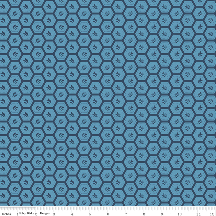 Sunshine & Dandelions Hexies Blue