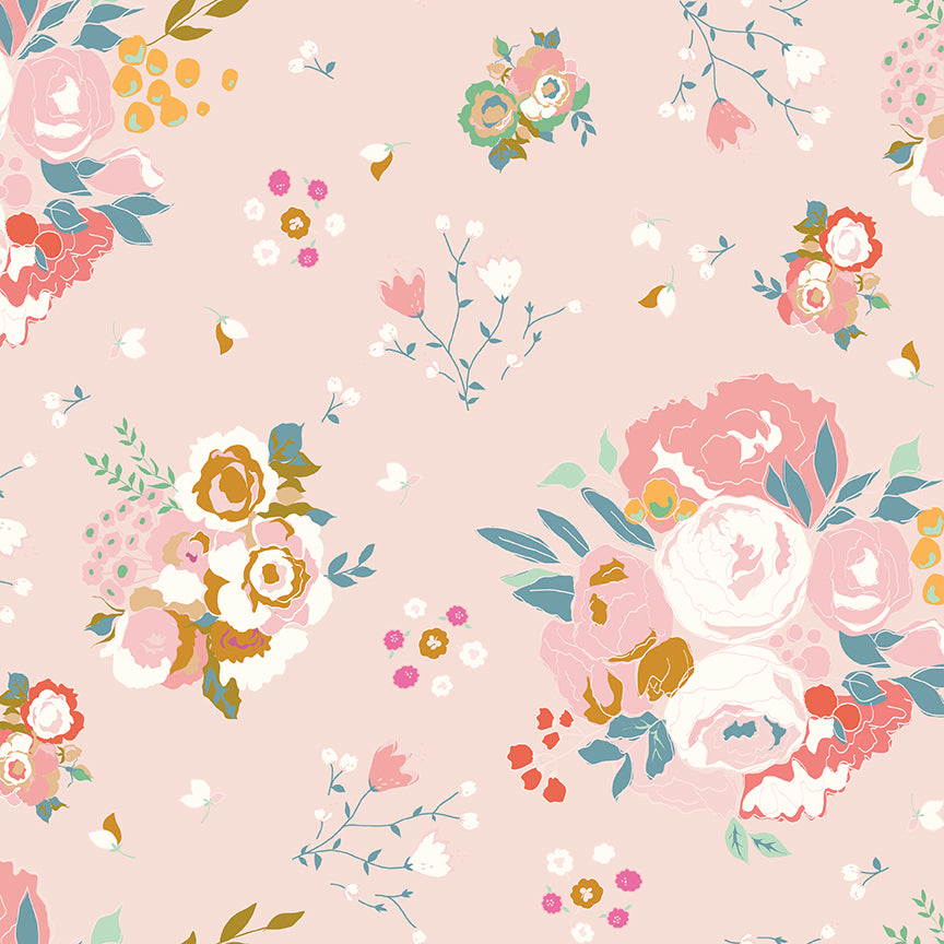 Cotton Nook Main Blush by Minki Kim for Riley Blake Designs - 1/2 Yard