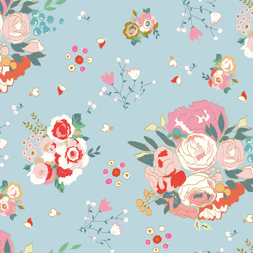 Cotton Nook Main Sky by Minki Kim for Riley Blake Designs - 1/2 Yard
