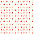 Cotton Nook Apples Vintage White by Minki Kim for Riley Blake Designs - 1/2 Yard