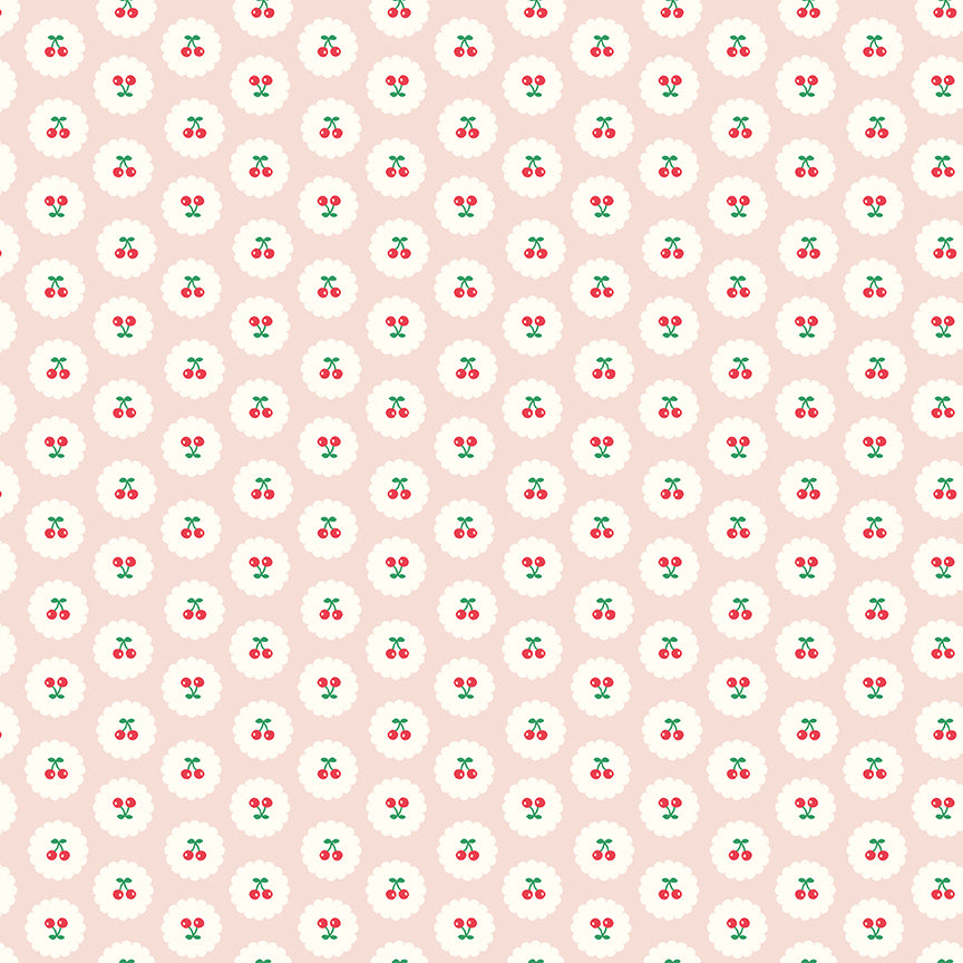 Cotton Nook Cherries Blush by Minki Kim for Riley Blake Designs - 1/2 Yard