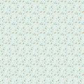 Cotton Nook Flowers Bleached Denim by Minki Kim for Riley Blake Designs - 1/2 Yard