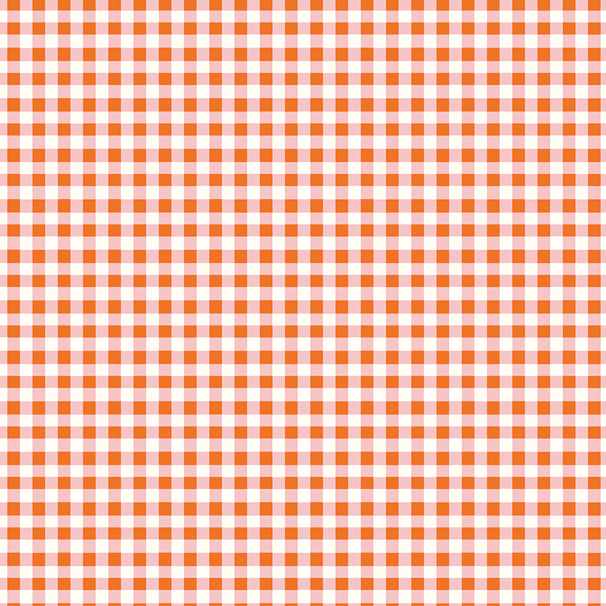 Cotton Nook Plaid Orange by Minki Kim for Riley Blake Designs - 1/2 Yard