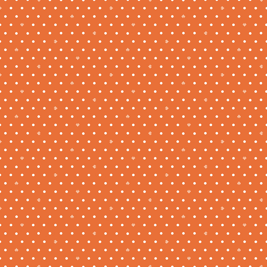 Cotton Nook Dots Orange by Minki Kim for Riley Blake Designs - 1/2 Yard