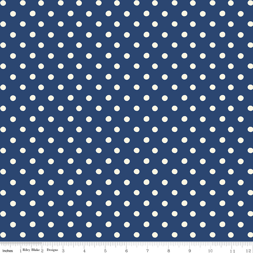 Cath Kidston® Signature Collection Button Spot Navy