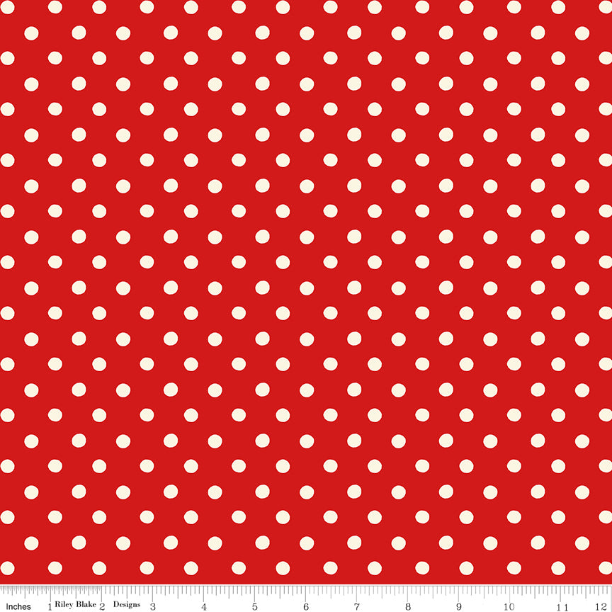 Cath Kidston® Signature Collection Button Spot Red
