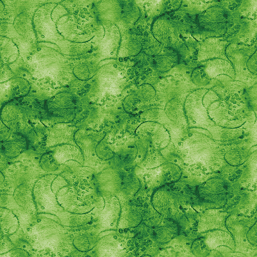 Painters Swirl in color Medgreen by J. Wecker Frisch for RBD- 1/2 yard