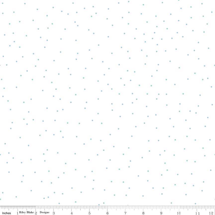 Pin Dot Aqua - 1/2 Yard