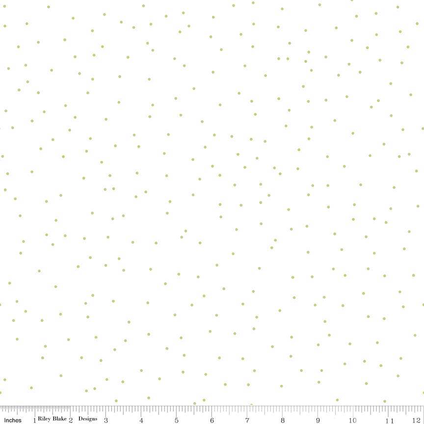 Pin Dot Green - 1/2 Yard