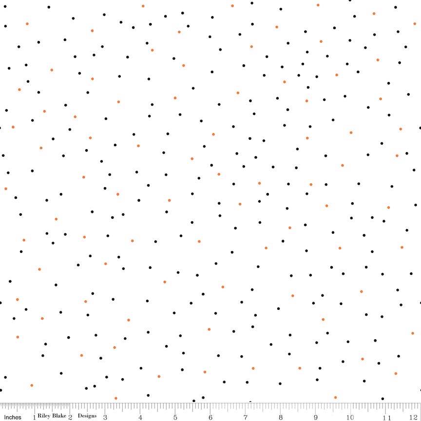 Pin Dot Halloween - 1/2 Yard
