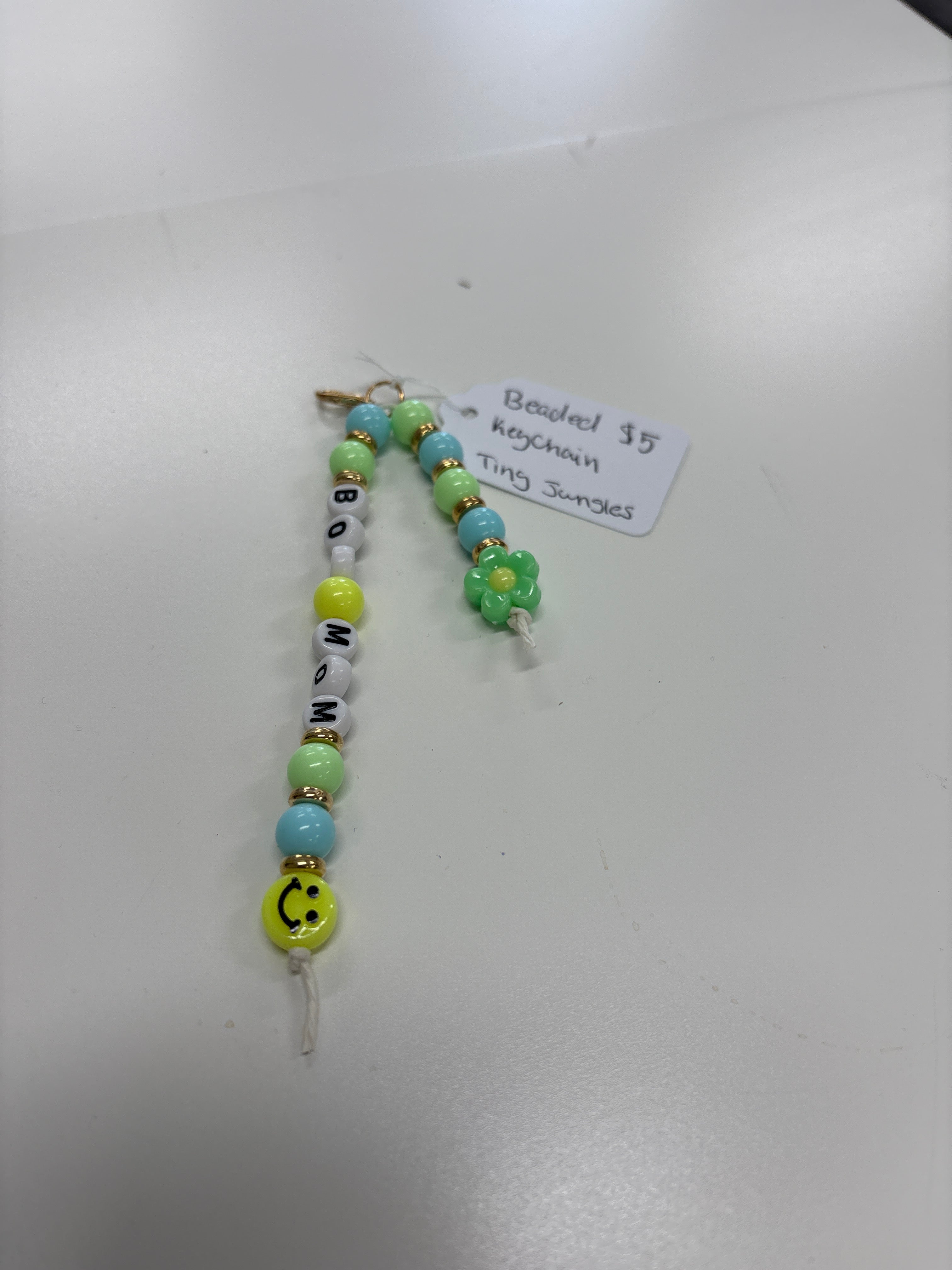 Boy Mom Beaded Keychain- Tiny Jungles