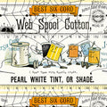 Scary Scraps Scary Spools Border Stripe White - 1 Yard Panel
