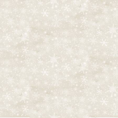 Winter Wonderland Natural Snowflakes - 1/2 Yard