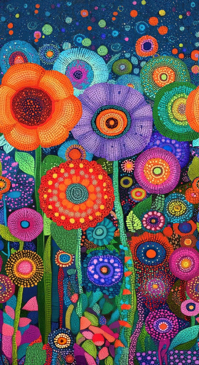 Jubilant Floral Panel Multi by Timeless Treasures - 24 Inch Panel