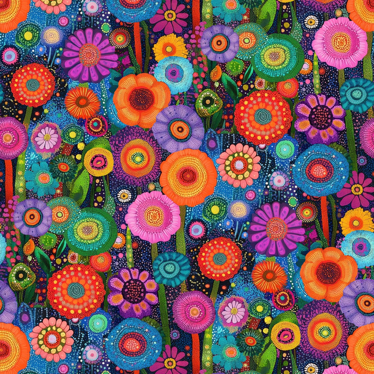Jubilant Multi Bright Floral by Timeless Treasures - 1/2 Yard