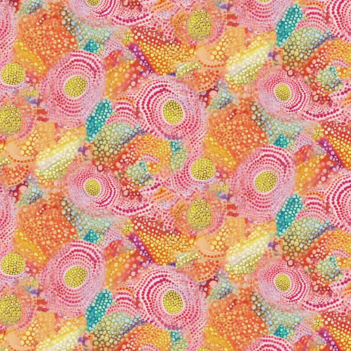 Jubilant Bright Packed Medallion Floral by Timeless Treasures - 1/2 Yard