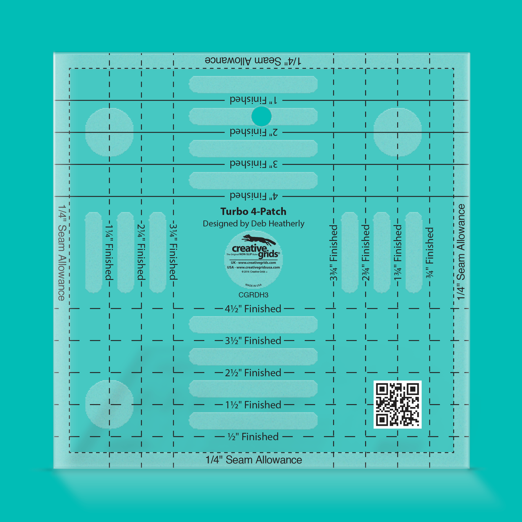 Creative Grids Turbo 4-Patch Template Quilt Ruler