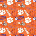 Clemson Tigers NCAA Tone-on-Tone Cotton Fabric -1/2 Yard