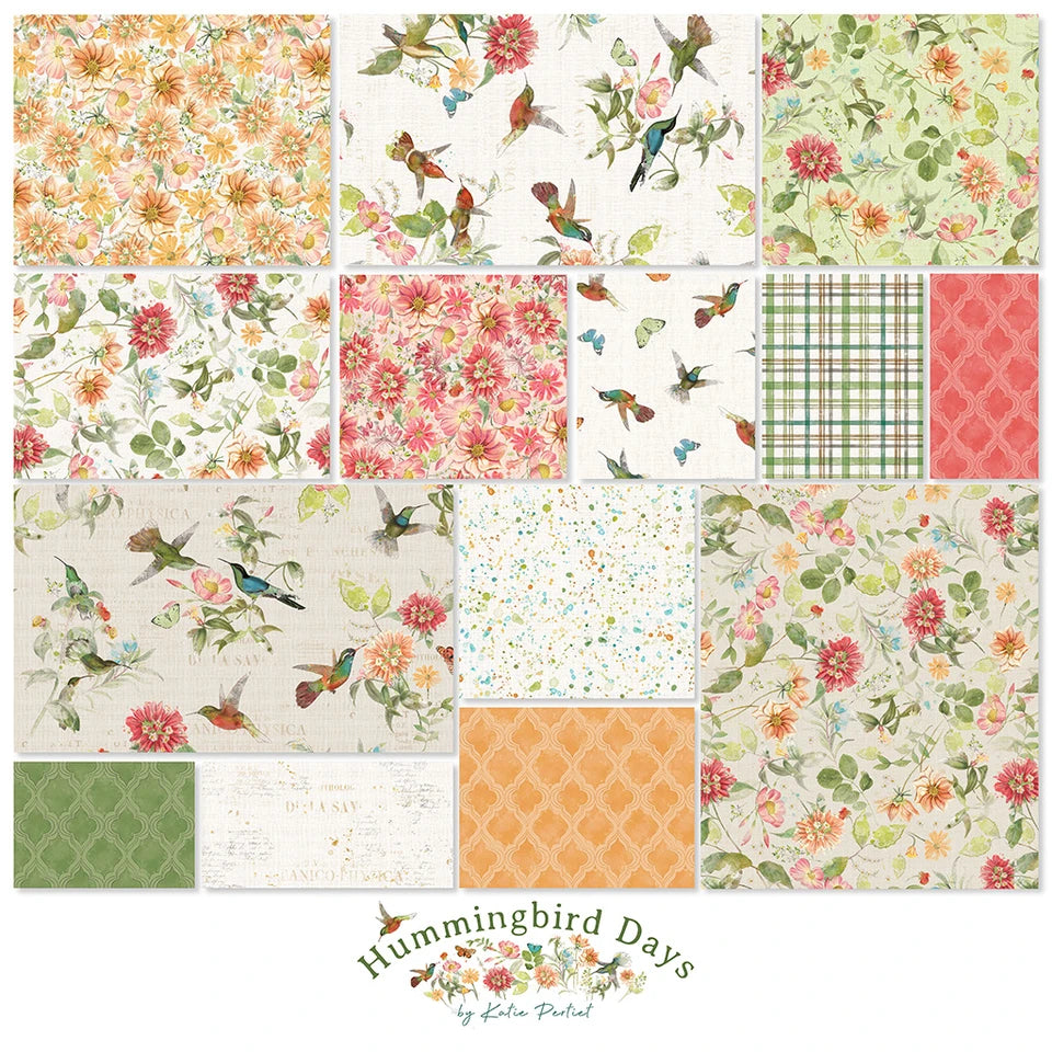 Hummingbird Days -Strip Roll -40pcs by Katie Pertiet for Clothworks