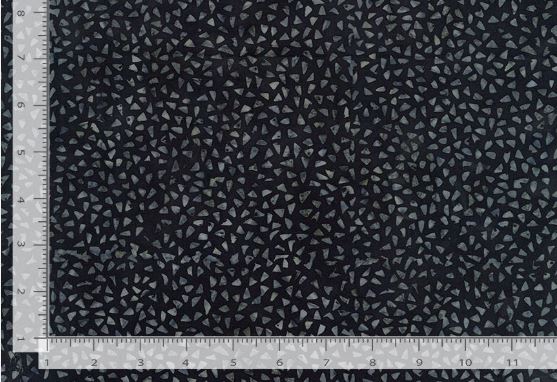Timeless Treasures - Tonga Batiks - Small Triangle Dots - Charcoal -1/2 Yard