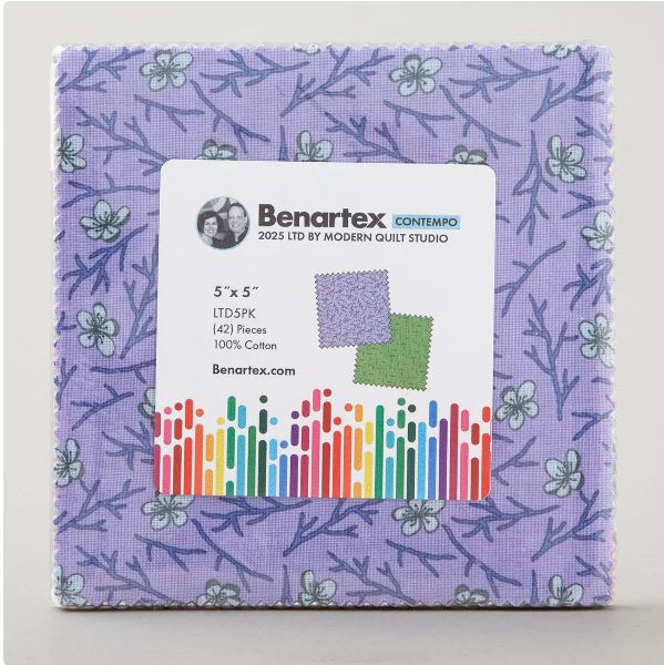 2025 LTD Charm Pack 5" X 5" - Modern Quilt Studios for Benartex