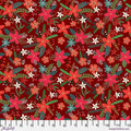 Christmas Foliage Berry fabric by Mia Charro