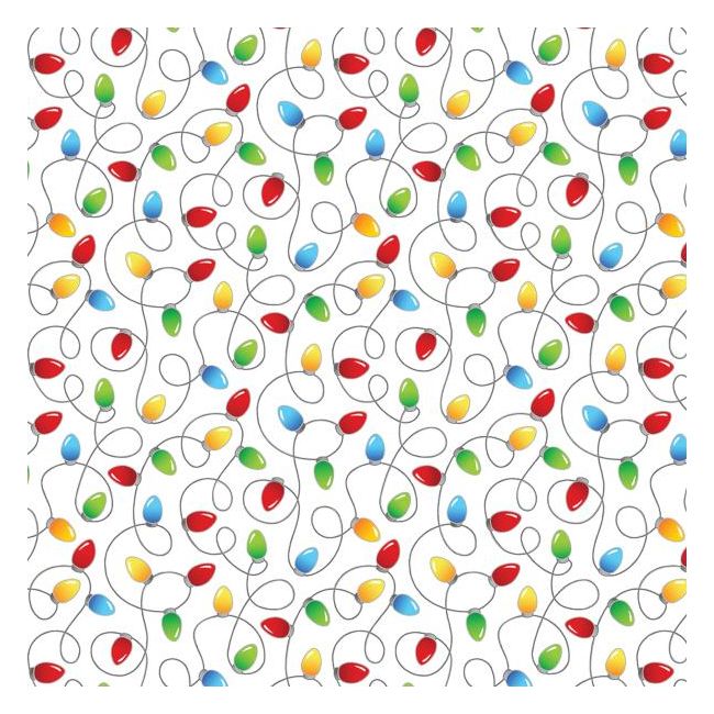 Country Christmas - Holly Jolly Lights by Greta Lynn for Benartex- 1/2 Yard