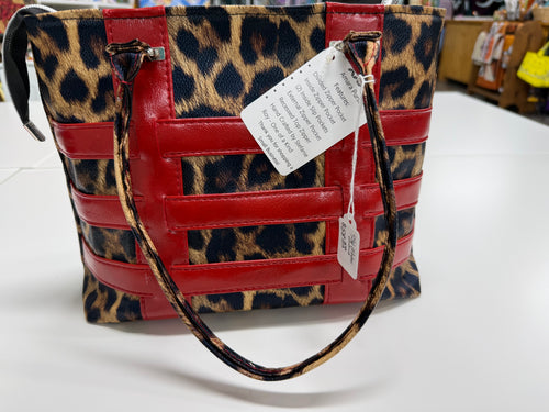 Amara Handbag Leopard/Red – CraftsfullyMade