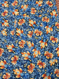 Midnight Blooms Floral Toss Blue -1/2 Yard