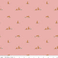Flannel Sweet Cotton Tales Flopsy Fields Pink by Riley Blake Designs - 1/2 Yard