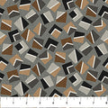 Haberdashery Gray Large Block Toss Flannel by Deborah Edwards for Northcott Fabrics - 1/2 Yard