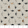 Haberdashery Light Gray Diamond Toss Flannel by Deborah Edwards for Northcott Fabrics - 1/2 Yard