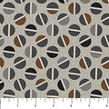 Haberdashery Medium Gray Circle Toss Flannel by Deborah Edwards for Northcott Fabrics - 1/2 Yard