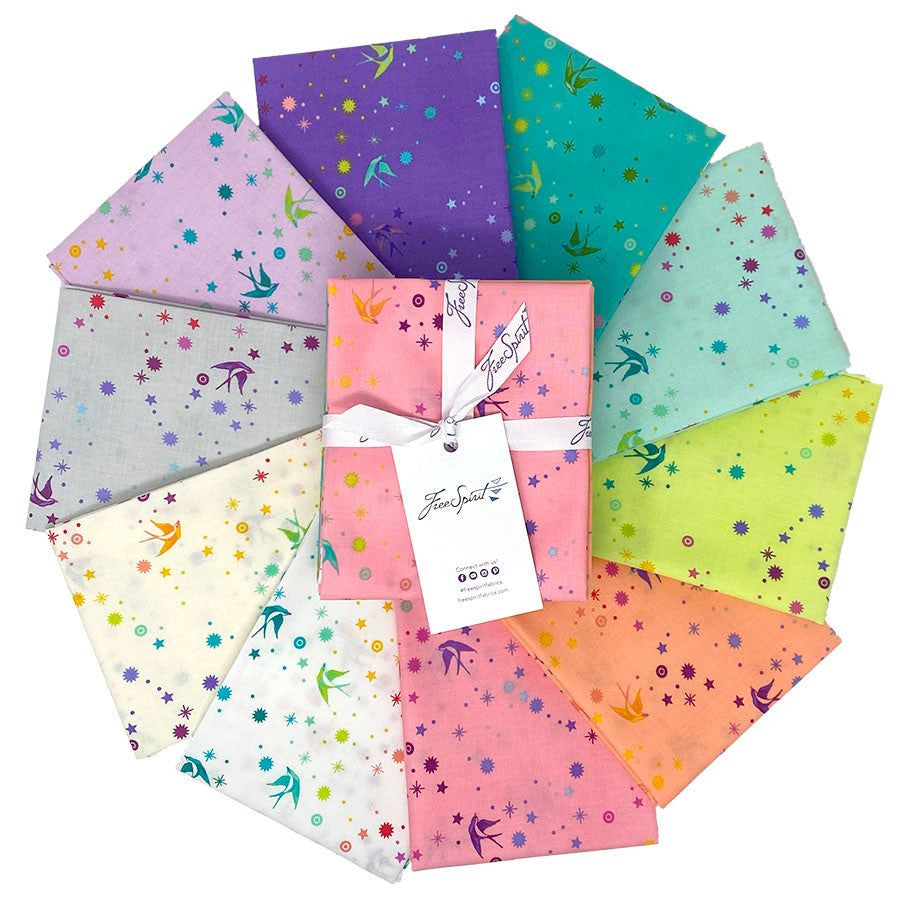 Fairy Dust 10-piece fat quarter bundle by Tula Pink for FreeSpirit Fabrics