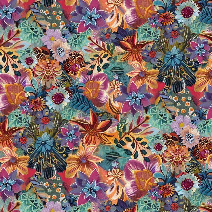 Boho Packed Floral for TTF - 1/2 Yard