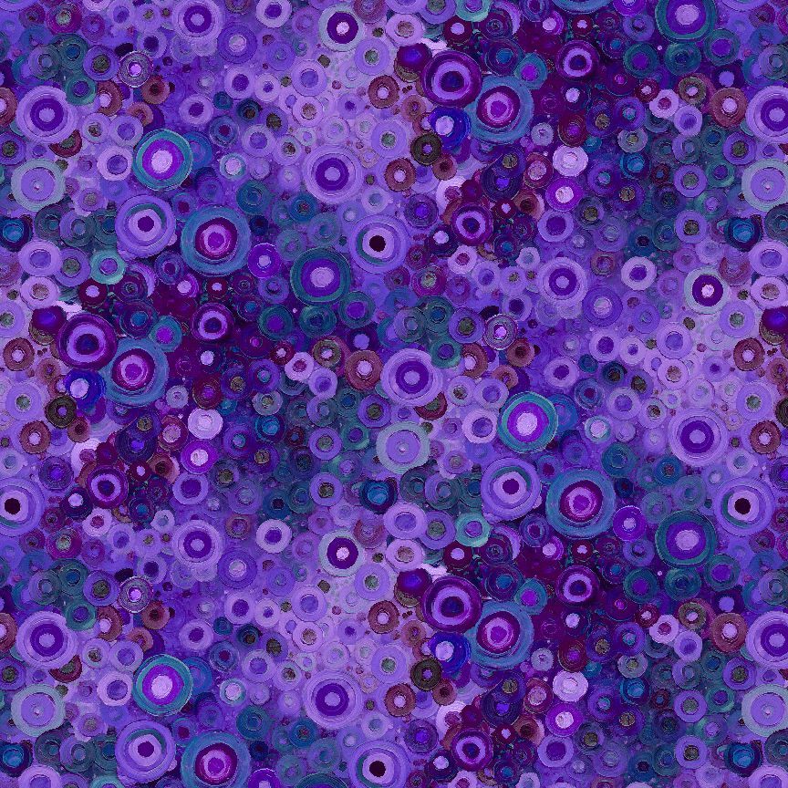 Painted Circle Geo Lavender for TTF - 1/2 Yard