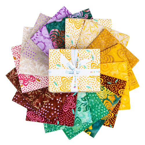 Batiks Ink & Nectar Fat Quarter Bundle, 17 Pcs.