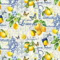 Lemon Collage - Yardage - Timeless Treasures - 1/2 YARD