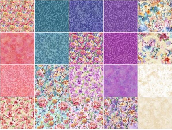 Flight of Fancy by Graphic 45 for White Owl Textiles 2 1/2" Strips 40 pcs
