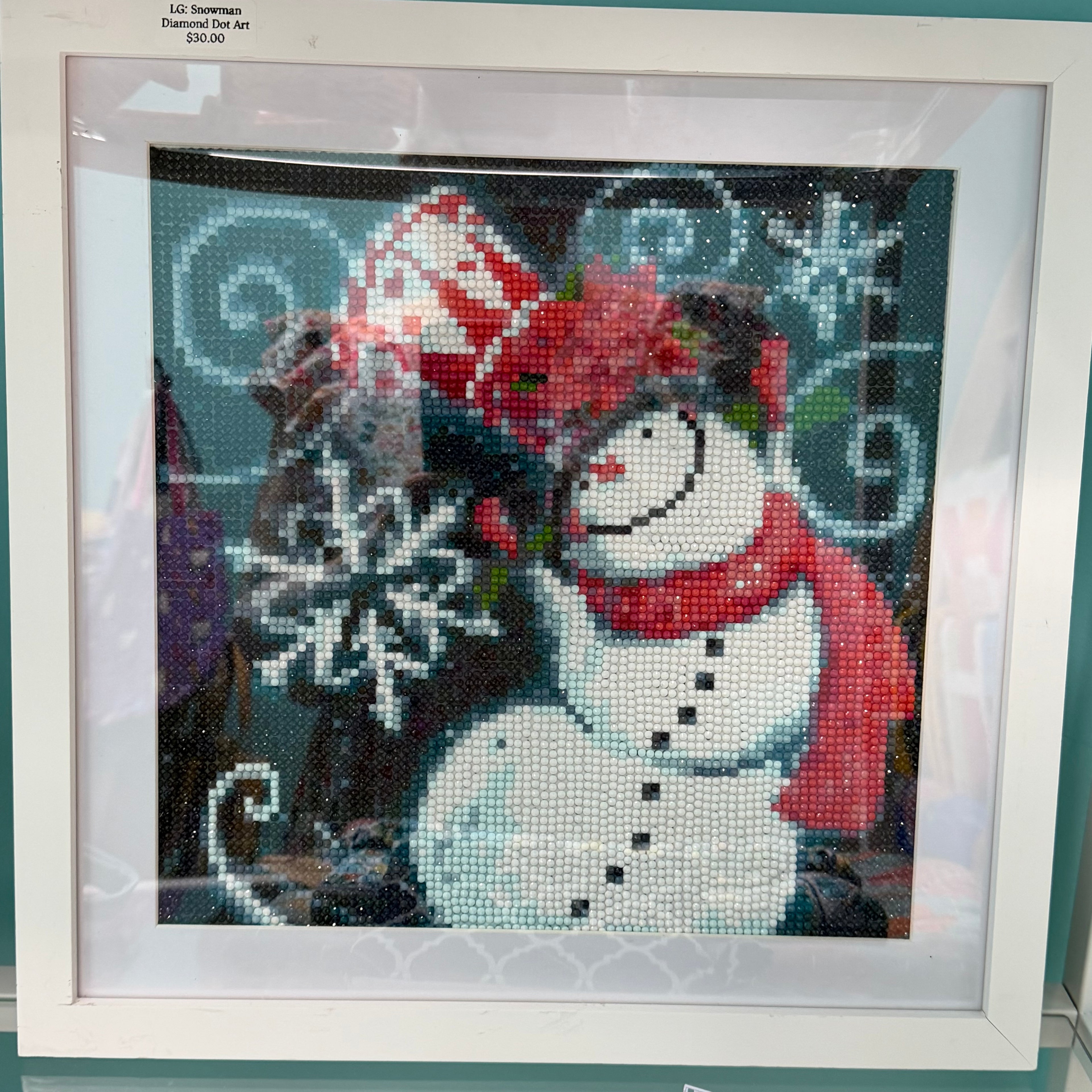 LG Snowman Diamond Dot Art