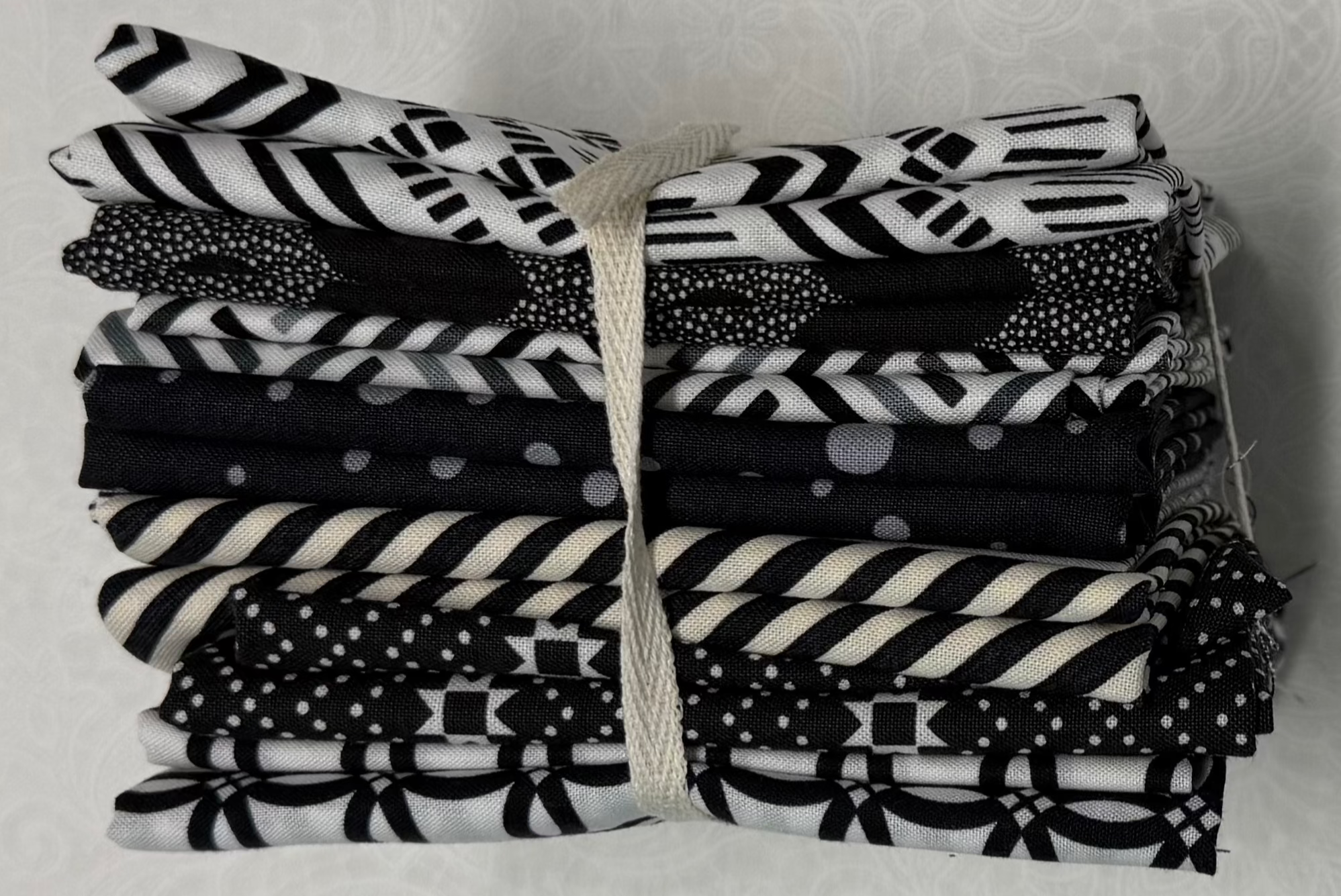 Assorted Black and White Fat Quarter Bundle 8 Pieces